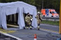 VU Gefahrgut LKW umgestuerzt A 4 Rich Koeln Hoehe AS Gummersbach P097